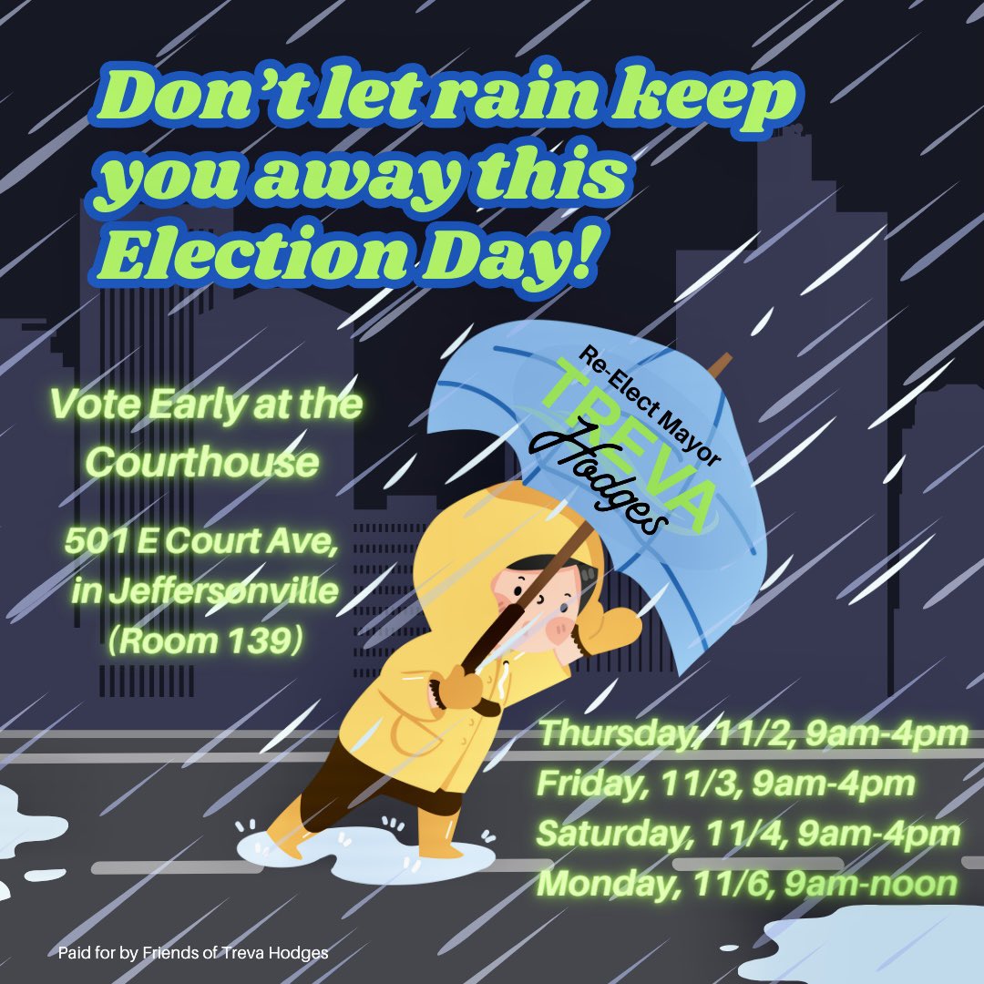 ctowntreva's tweet photo. Don’t let the weather or anything else keep you from being a voter! #ChooseCharlestown #CharlestownFirst #DrMayor #ReElectTreva https://t.co/z3Jk9rr0MB