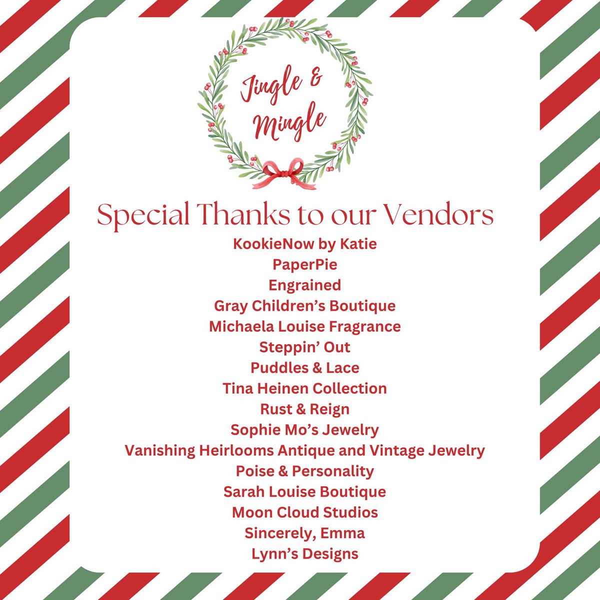 CrowleyOpera's tweet photo. Jingle &amp; Mingle....A Christmas Shopping Extravaganza is just days away! And look at the wonderful vendors that are participating this year.  Doors open at 9AM!  Only $10 to enter. https://t.co/Bkveo3I9Ez