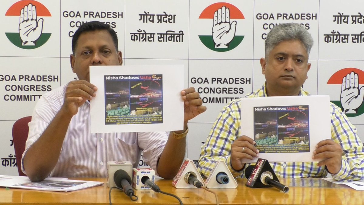 INCGoa's tweet photo. .@INCGoa demands an immediate SAFETY AUDIT of the games to obviate any avoidable incident/accident that can cause damage, injury or even loss of life in #NationalGames2023.

The enquiry be held under a retired Judge of a High Court https://t.co/PHTFdkU9eo
