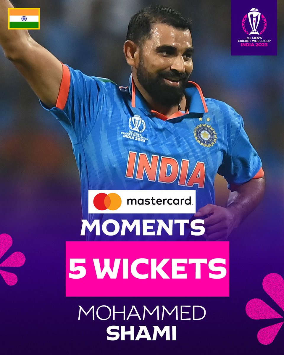 ICC Cricket World Cup (@cricketworldcup) on Twitter photo Mohammed Shami continues his unreal #CWC23 run with yet another five-wicket haul ⚡
<a href="/mastercardindia/">Mastercard India</a> Milestones 🏏
#INDvSL Mohammed Shami continues his unreal #CWC23 run with yet another five-wicket haul ⚡
<a href="/mastercardindia/">Mastercard India</a> Milestones 🏏
#INDvSL