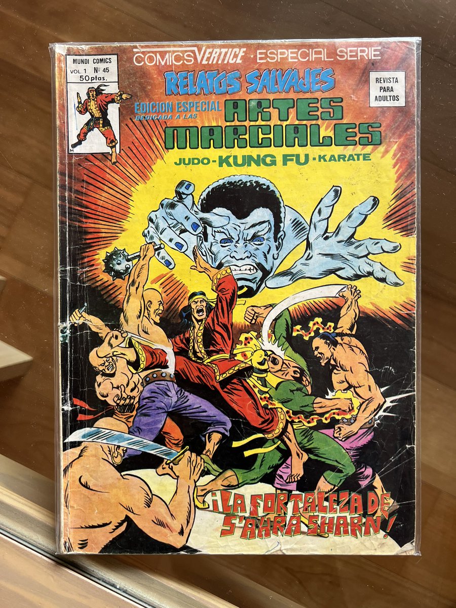 ShangChiPH's tweet photo. Found some vintage comics featuring in Shang-Chi. Spanish language prints of stories covered in Deadly Hands of Kung-Fu & Master of Kung-Fu, under the titles such as “Relatos Salvajes: Artes Marciales Judo Karate Kung Fu”.
.
.
.
#ShangChi #MasterOfKungFu #DeadlyHandsOfKungFu https://t.co/R9gTInwgLb