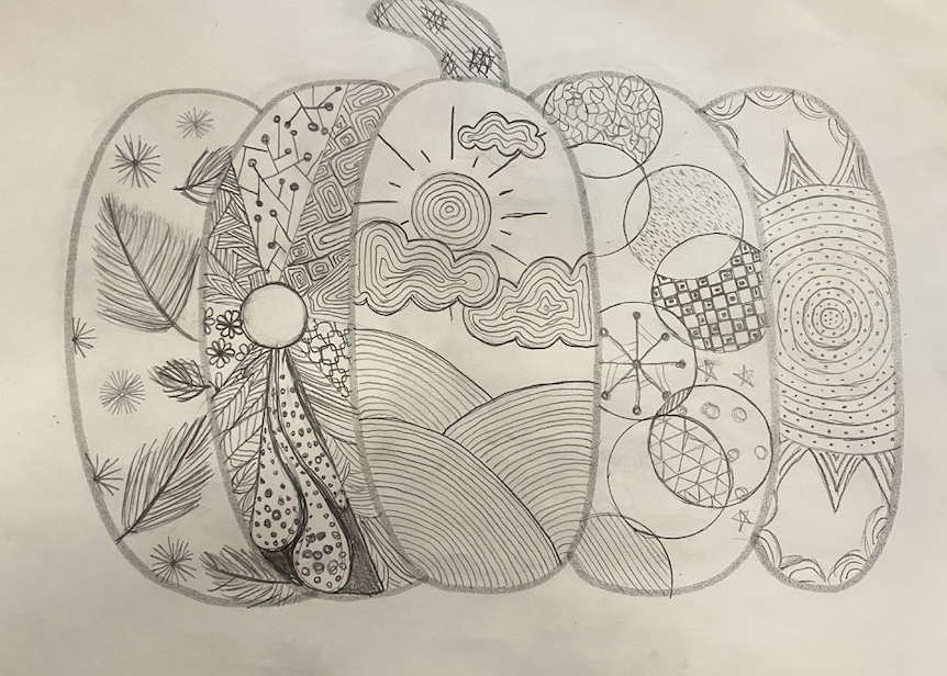 MissR_Classroom's tweet photo. So proud of my grade 7 artists! The past few weeks students have been creating unique patterns &amp; lines to create Halloween Zentangles https://t.co/WQ2oVAGM3B