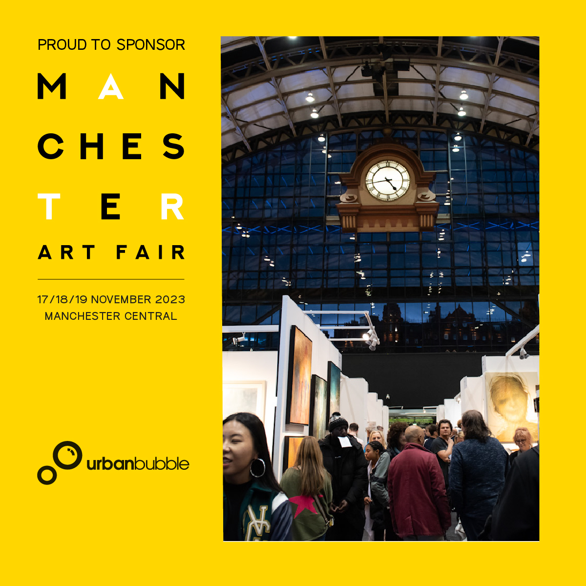 McrArtFair's tweet photo. We're happy to partner with urbanbubble at this year's Manchester Art Fair 17-19 November 2023. Tickets available now! https://t.co/UMky9HQezv
@urbanbubbleUK 
#MAF23
#TMC23
#artfair
#manchester https://t.co/VifcFON63H