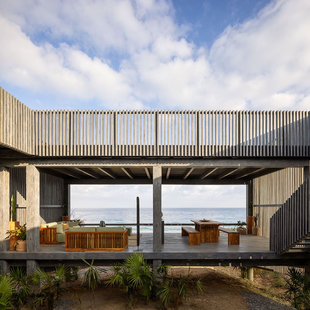 UAVI pavilion by <a href="/PPAAPabloPerezP/">Pablo Perez Palacios</a> is an ephemeral wooden haven rising above #mexico's sandy shores  🐚 

read more at the link below