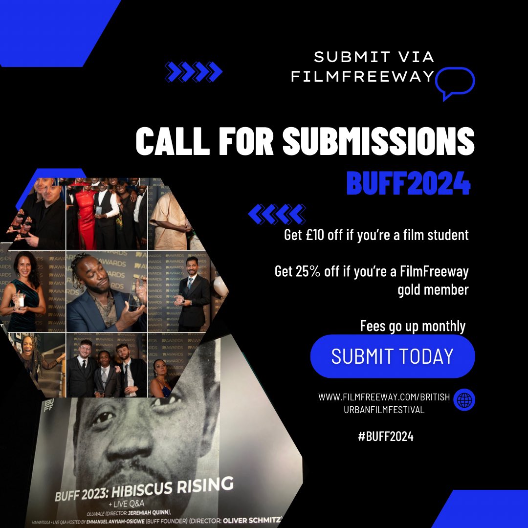 BUFF is BAFTA accredited, BIFA accredited, AMAA accredited and Iris Prize accredited. The BUFF Awards is IMDB accredited. BUFF is also a Film Freeway Gold festival for submitters seeking discounted fees. Get £10 off if you’re a film student, get 25% off if you’re a Film…