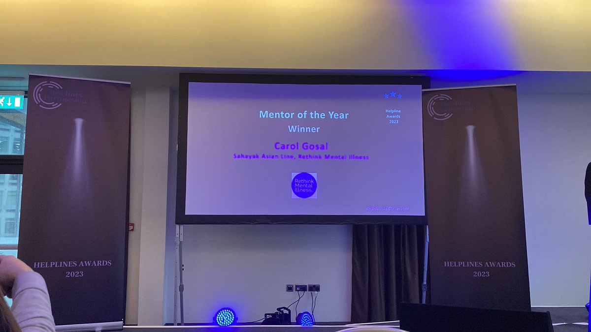 Congratulations to Carol from @Rethink_ Sahayak Asian Line for winning the Mentor of the Year Award. “Their dedication to the team shines through. They are a dedicated and hardworking mentor and help people to see their own potential”