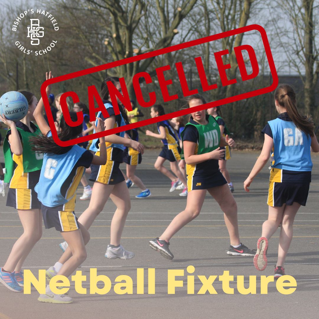 BHGSchool's tweet image. Our Netball fixture vs Hertswood tonight has been cancelled. Instead ALL pupils are required for match day training in the Sports Hall with Miss Rollings and Miss Nelson. #netball #netballfixture #netballtraining