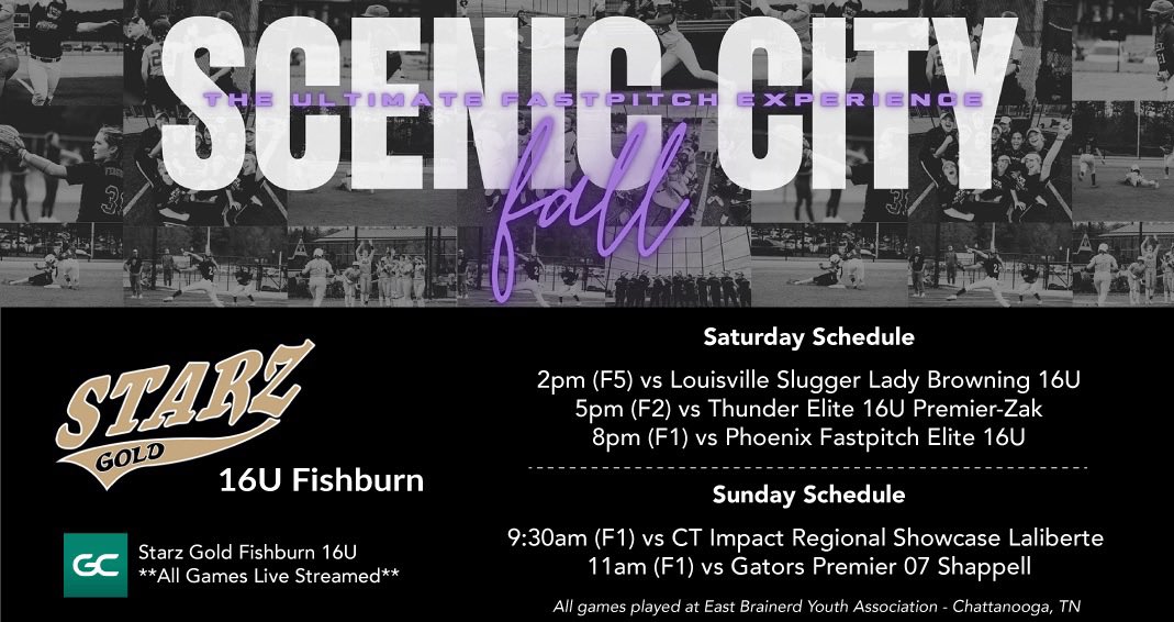 Finishing the season off in Chattanooga, Tennessee! Here’s our schedule.
