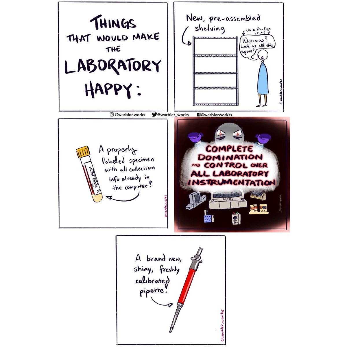 Let’s be real, who doesn’t want complete control and domination over laboratory instruments? Not just me, right? Right?!

 #medicallaboratoryscientist #lablifeproblems #lab4life #lablife #labtechlife #labvocate #loveforlabpros #laboratory #laboratorylife
