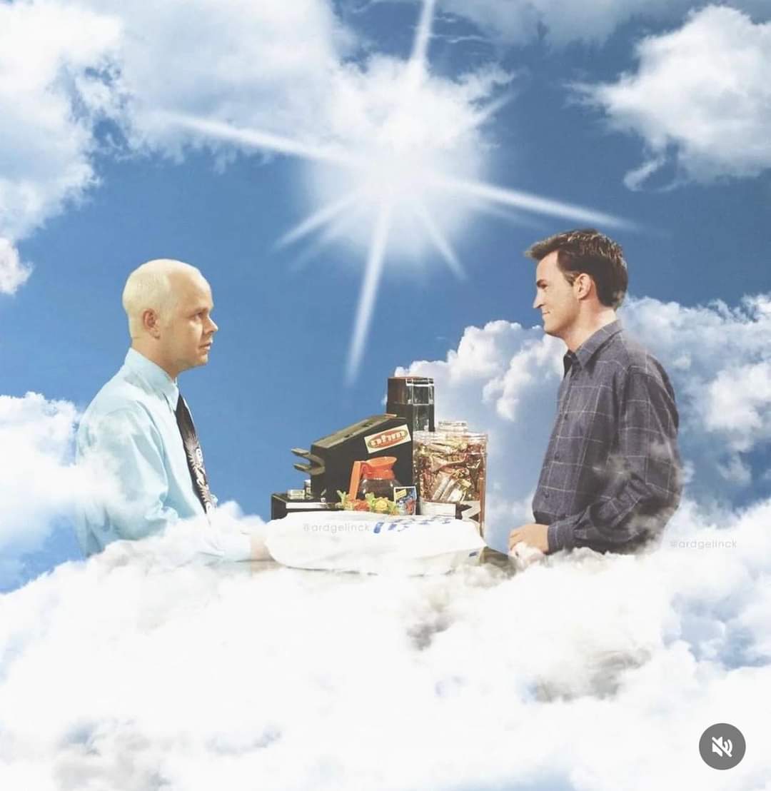 LauraRebeccaa's tweet photo. The one where Gunther and Chandler reunite #MatthewPerry #JamesTyler https://t.co/ByP0KQcVCc
