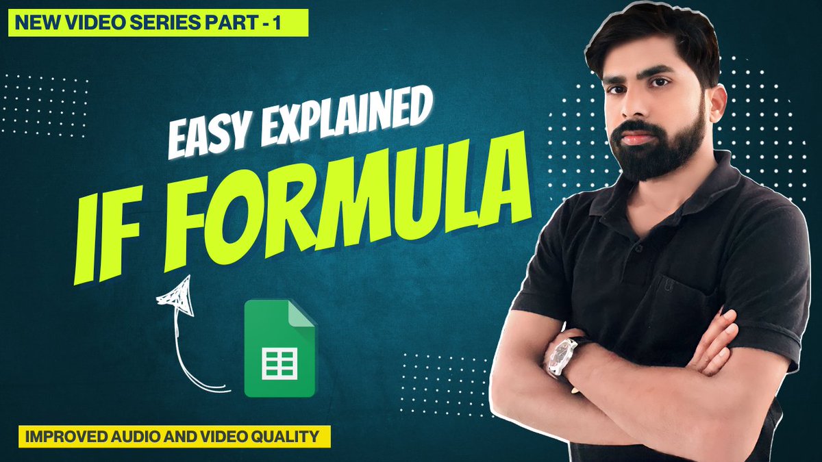 sheetomatic's tweet image. Mastering the IF Function Series in Google Sheets | Part -1 | [ Hindi ] | Watch Now 👇
Video Link : youtu.be/ccMT596MXig
#GoogleSheets #IFFunction #Sheetomatic