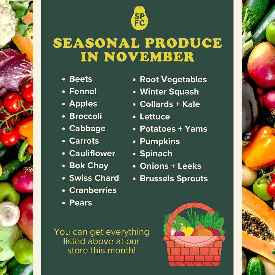 You can get everything listed at our store this month!

🍎🍇🥕🥦🍋🍐🥬🍠🍊