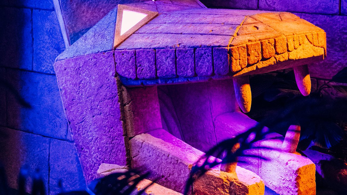 TreetopGolf's tweet photo. Beware as the stone serpent looms ๐ She just might swallow your ball, and your chance at a high-score with it โณ #miniaturegolf #treetopgolf #familyactivities #ancientexplorer https://t.co/g6iNTonJNm
