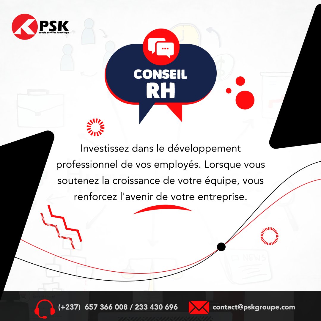 PskGroupe's tweet photo. #ConseilRH 

Investir dans le développement professionnel de vos employés renforce le succès de votre entreprise. 

Chez PSK, nous croyons en l'impact positif du perfectionnement des compétences sur l'avenir de votre entreprise.

☎ 657 366 008 / 233 430 696
☎ +1 514 334 8338 https://t.co/KkVsgskJaK