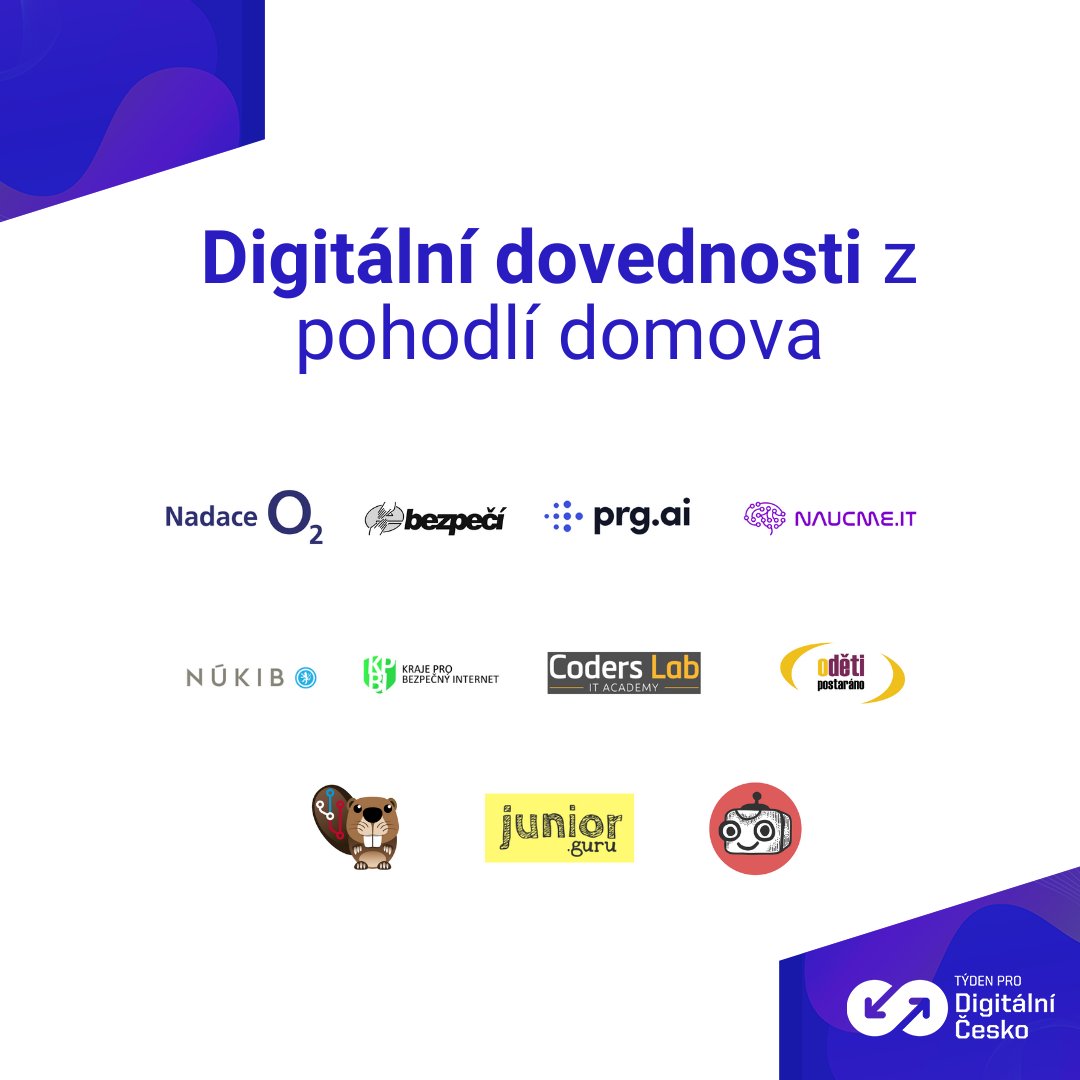 Zajímají vás témata jako  #AI,  #kyberbezpečnost či práce v IT? V sekci online materiály jsme pro vás připravili odkazy na vzdělávací videa, podcasty, kvízy a další materiály našich partnerů. Stačí si jen vybrat budoucnostjedigitalni.cz/download  #budoucnostjedigitalni