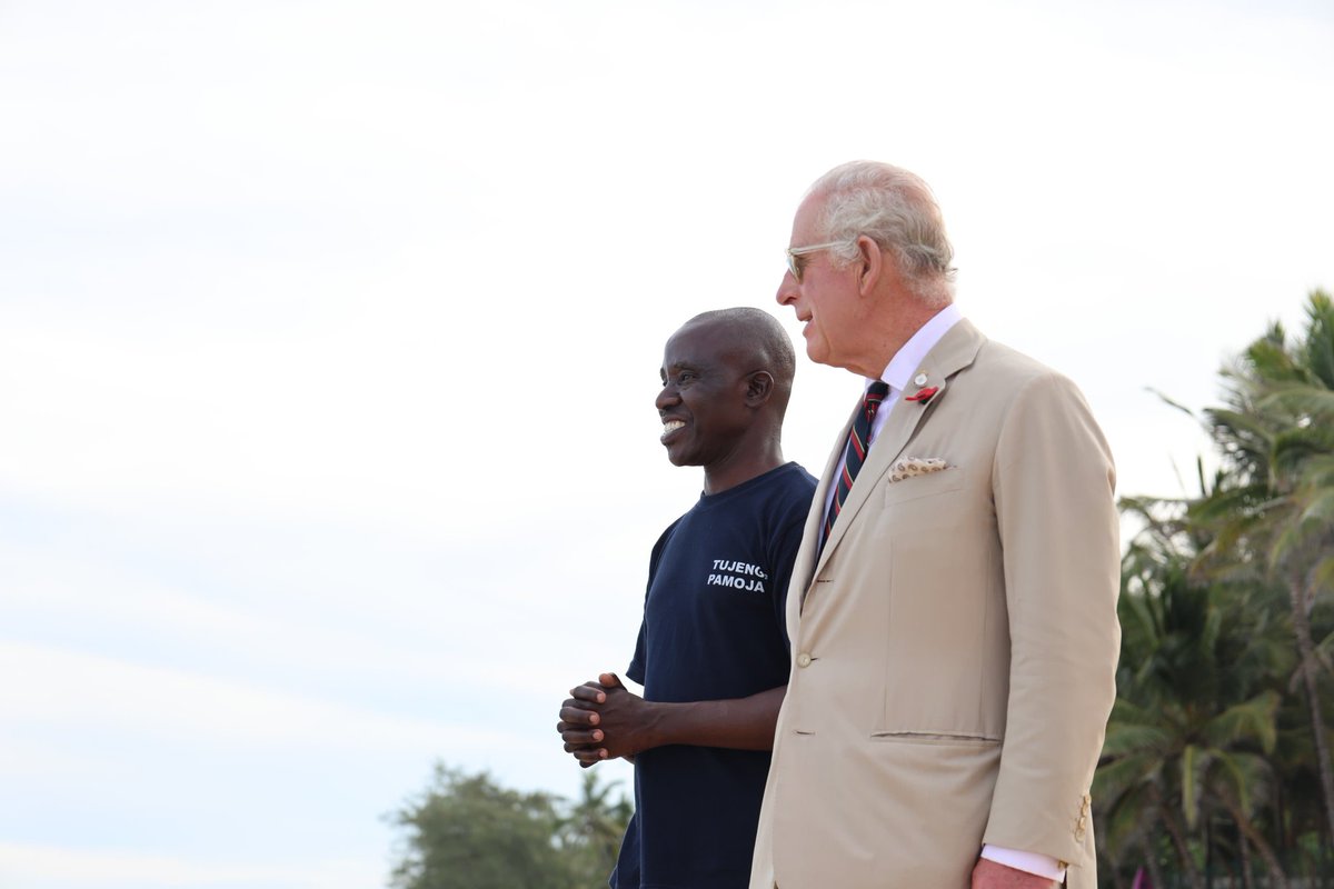 UKinKenya's tweet photo. Community-led conservation efforts are a vital part of tackling climate change and protecting our 🌍 for future generations. 

The King visited Kuruwitu Marine Conservancy where coral restoration &amp; community-led initiatives have improved catches 🐟 while protecting the ocean🐠. https://t.co/L7PXUXUOBX