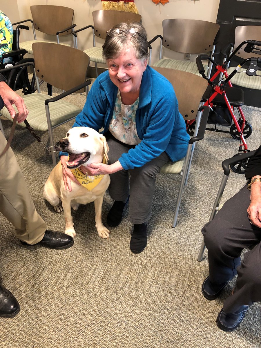 HandinPawAL's tweet photo. "It was another absolutely WONDERFUL Hand in Paw Pet Therapy Visit! We are sooooo grateful that you continue to make time for us here at Kirkwood. Thank you for all the joy and and all the love and all the smiles!" - Claudia R., Kirkwood by the River
#handinpaw https://t.co/oYZn09dESS