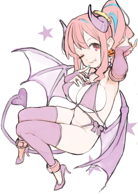 かえでラフFastest Halloween art for 2024(JK) 