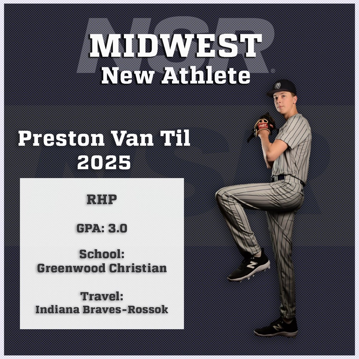 🚨🏈⚾️🏀Welcome to the NSR Family🎾⚽️🥎🚨

Preston Van Til @TilPreston
2025 <a href="/cougars_gcak12/">Greenwood Christian Academy</a> and <a href="/indiana_braves/">Indiana Braves</a>
RHP

2 seam FB at 83
12/6 CB
Composed on the mound
Will hit spots
Control
Good pickoff

@NSRmidwest

Preston’s NSR Profile:
evo.nsr-inc.com/prospect_detai…