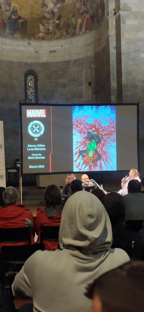 fumettocrazia's tweet photo. Two new @Marvel mini series announced at @LuccaCandG:
X-Men Forever by @kierongillen and @marescaluca 
Black Widow - Hawkeye by @Steph_Smash and @paolovillanelli.
Krakoa forever and the return of Clint and Nat? 
#XSpoilers https://t.co/qkMVZ8pcv5