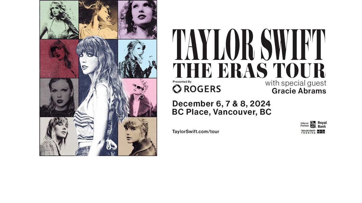 We’re enchanted with the news that Taylor Swift | The Eras Tour is coming to Vancouver at BC Place, December 6-8, 2024 with special guest Gracie Abrams. Verified Fan Onsale registration is now open thru November 4 at 5pm PT. For more information visit: registration.ticketmaster.com/taylorswift