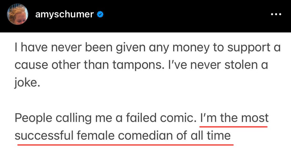 everyone is saying amy schumer has never made a funny joke but I disagree . have u seen this one ???