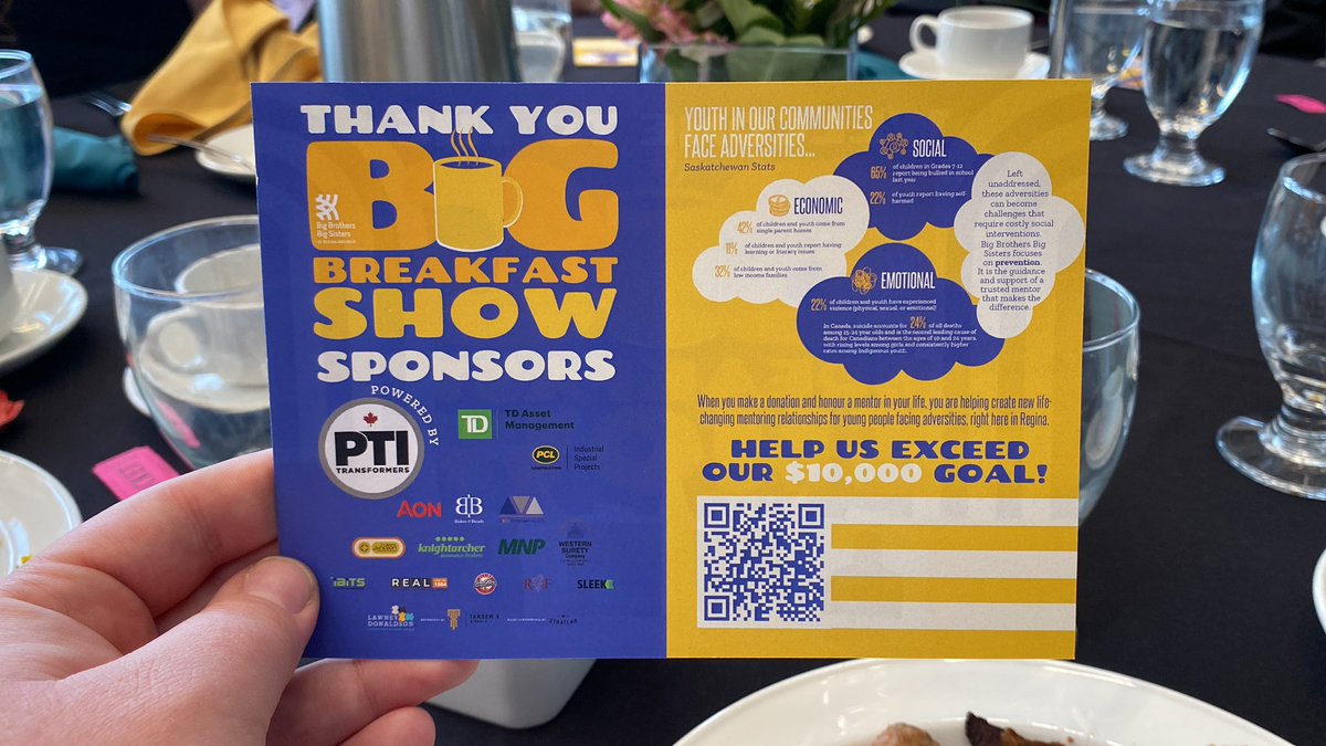 Honoured to join Big Brothers Big Sisters at their annual Big Breakfast Show! They are $1,500 away from achieving their fundraising goal. If you have the means to donate, please consider it! 

#BigBreakfastShow #BBBS