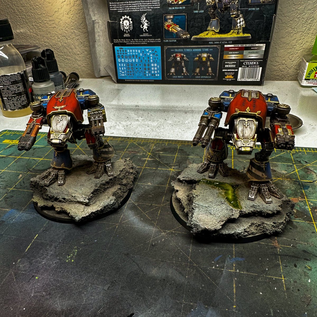 Based and done. Nice pallet cleanser to paint some mechs. #warhammercommunity #paintingwarhammer #horusheresy #adeptustitanicus