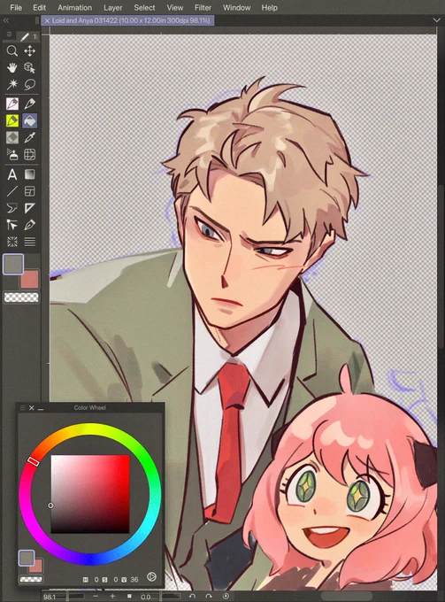"Artists, show me your most popular piece"   and this shot of loid and anya   #SPY_FAMILY