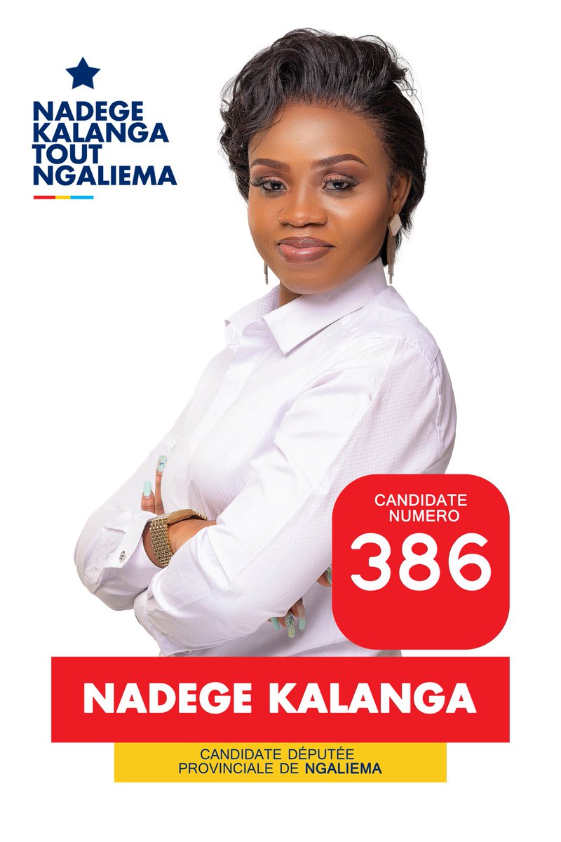 beton_junior's tweet photo. #RDC prête à relever le défi avec dévouement et engagement. Chère @CivuadiKalanga est officiellement candidate à la députation provinciale pour la Commune de Ngaliema au Numéro 386. Bon vent Jeannne d’ARC ✔️ https://t.co/Dx6iccjmzh