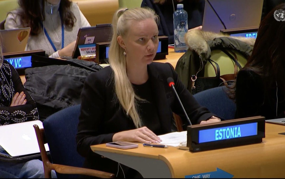 EstoniaUN's tweet photo. 🇪🇪 is honored to have been given the opportunity to share its views at the debate of the 🇺🇳#6thCommittee on the report of the #ILC Cluster III & subsidiary means for the determination of rules of international law
👉 https://t.co/5nxGJ6uR1D https://t.co/SLFDzrBfIZ