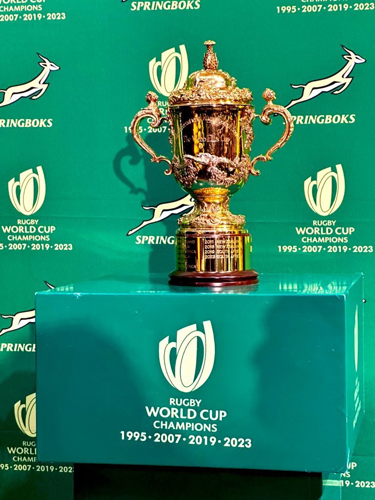 The Web Ellis Cup, I can confirm that it’s home  I was seated next to it. 

#MTNDoingWhatItTakes
#OneTeam6MillionVoices
#WebbEllisCup