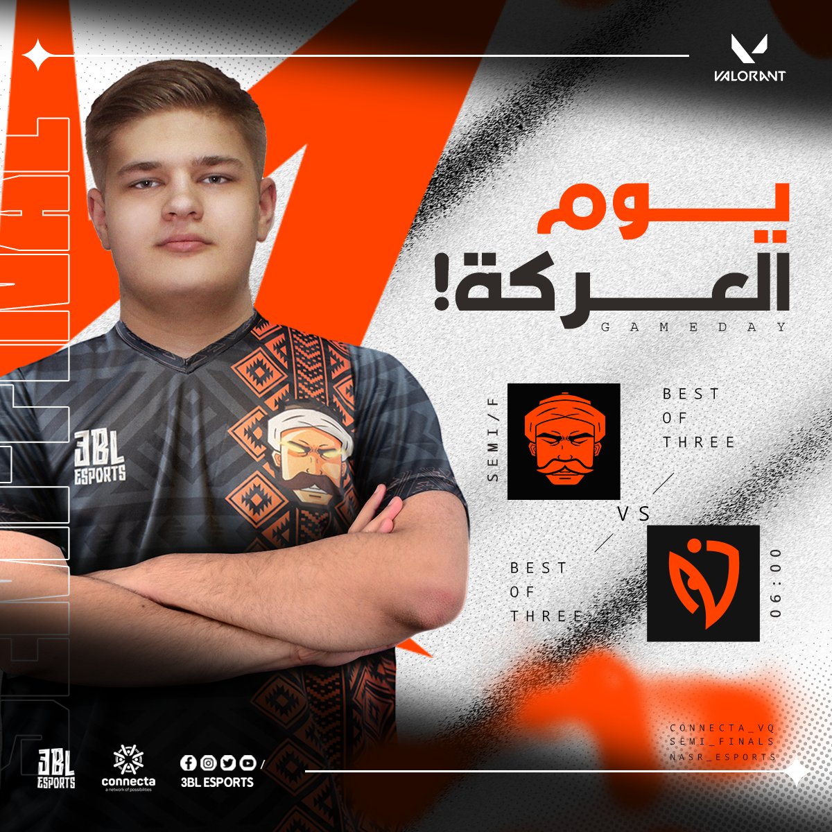 3bl_esports's tweet photo. THE SEMI FINALS ARE HERE 🔥 

We will be battling @NasrEsports today at Connecta The Ultimate Battle in a BO3 At 6:00 pm 

We are waiting for your support ❤

#3BL #Esports #Gaming #Vqconnecta https://t.co/0qIRN6SG5M