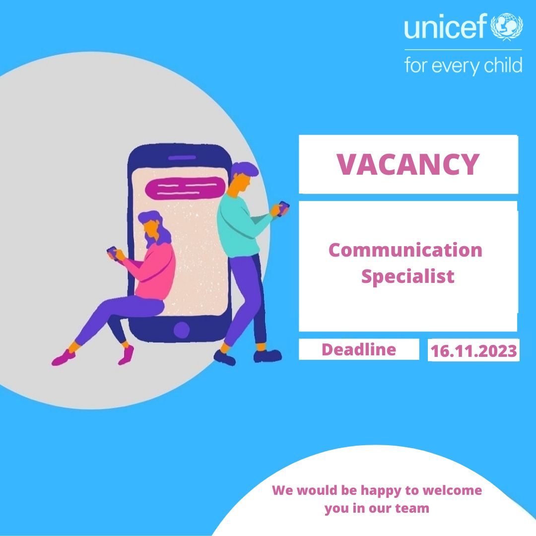 We are looking for a dynamic, passionate communication professional to join our team. Fulfilling post, competitive package, &amp; most importantly, a noble mission of helping children thrive and develop. 

Deadline- 16 Nov. Open to nationals of Belarus.

shorturl.at/cntuR