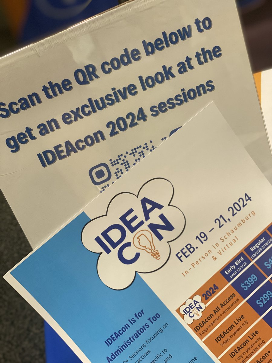 Are you at #IETC23? Stop by the #IDEAil booth to get a sneak peek at the #IDEAcon 2024 schedule before it's live! Early bird pricing is open through Nov. 30. You can register at ideaillinois.org/ideacon.