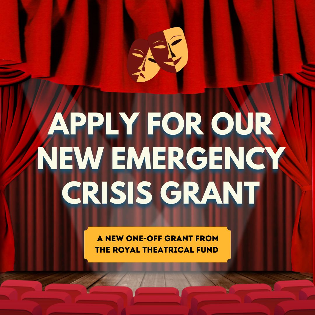 Applications are now open for our new emergency grant! The Emergency Crisis Grant Award is a one-off grant for theatre professionals who are unable to meet essential needs. Find out more and if you’re eligible to apply on our website 👉 bit.ly/RTFEmergencyGr…