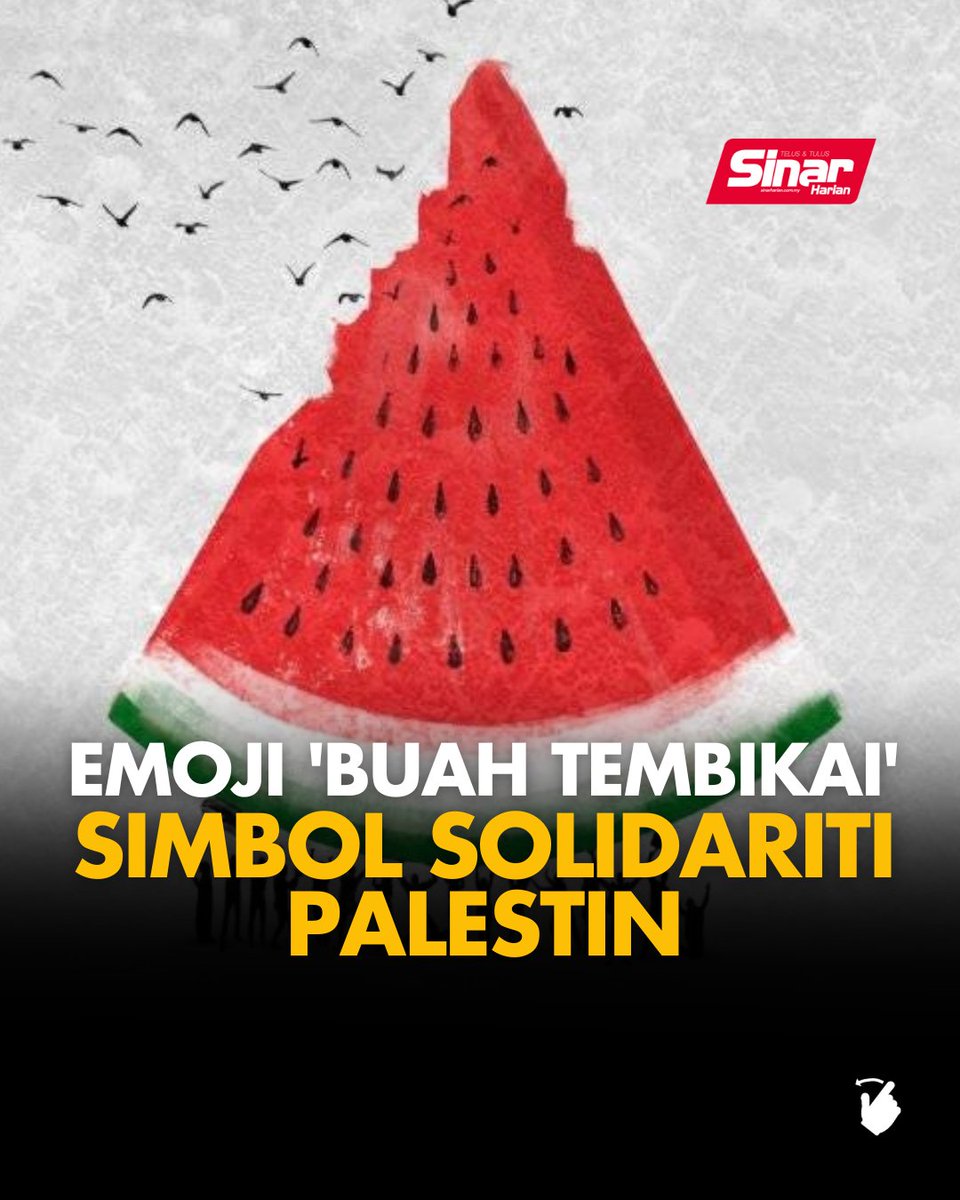 Perasan atau tidak warna bendera Palestin iaitu merah, hitam, putih dan hijau seperti buah tembikai.

Buah itu menjadi simbol solidariti Palestin kerana melambangkan budaya dan identiti negara terbabit.

Ini adalah bebenang