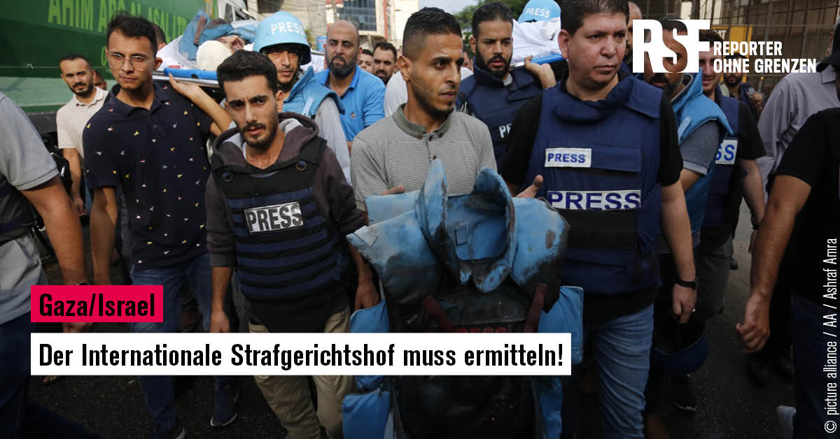 Wir haben vor dem IStGH @IntlCrimCourt Strafanzeige eingereicht, damit dieser mögliche Kriegsverbrechen gegen Medienschaffende in #Gaza und #Israel untersucht. Offiziell Ermittlungen aufzunehmen, wäre ein wichtiger Schritt hin zu einem besseren Schutz. reporter-ohne-grenzen.de/pressemitteilu…