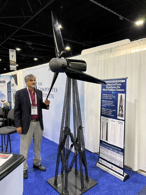 iacmihq's tweet photo. Big shout out to the very impressive @SAMPE_UTK ! Way to represent, Vols! Make sure you stop by IACMI booth E20 to check out the very cool model of a resource pool project between @IsoTruss @UTKnoxville  IACMI, and @TPI_Composites https://t.co/hEagcc4Zbq
