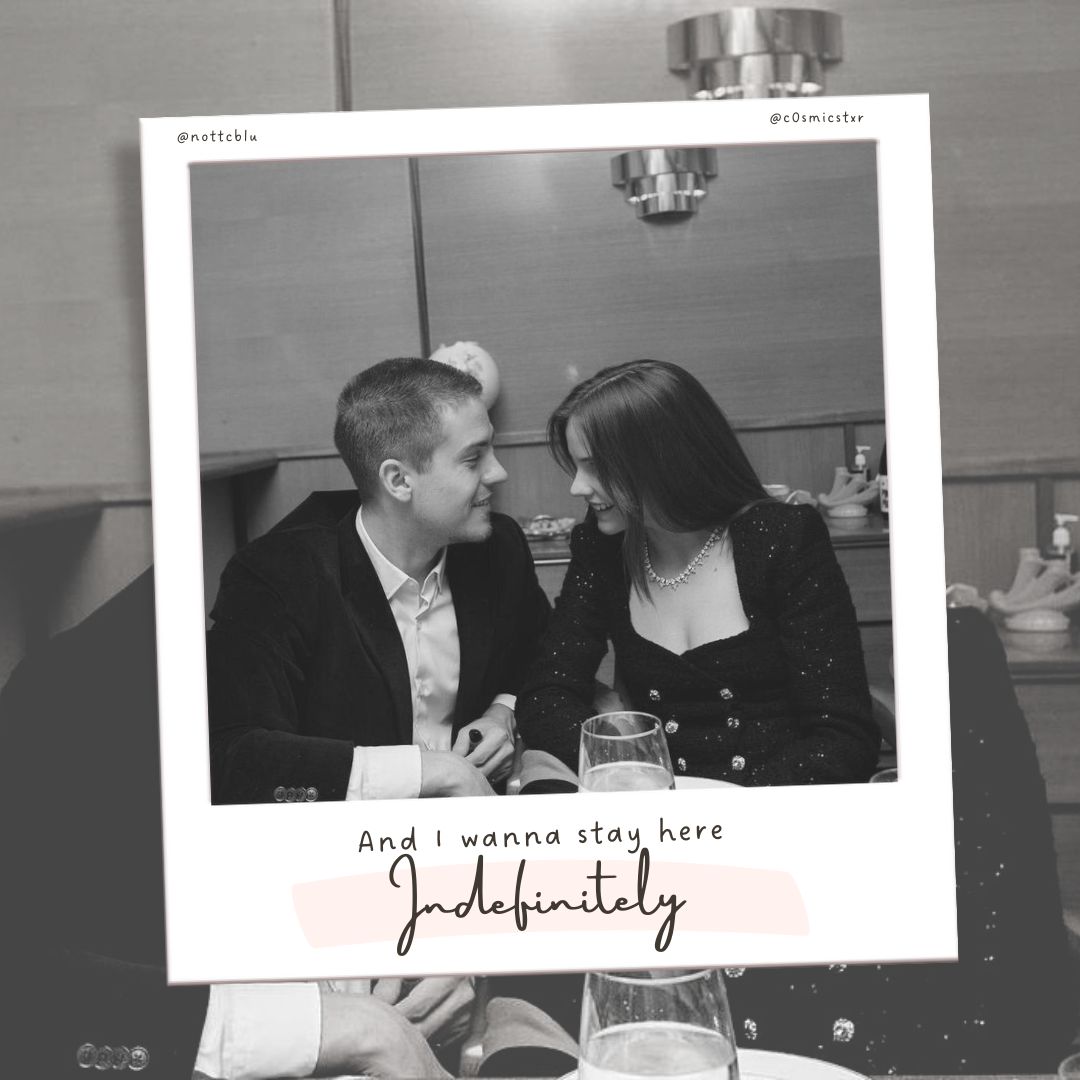 🍷» #PatronumWeinRP ･ 𝗦tyle Life
   
𝇄𝇃     @nottcblu “Your hand touching mine. This is how galaxies collide.”