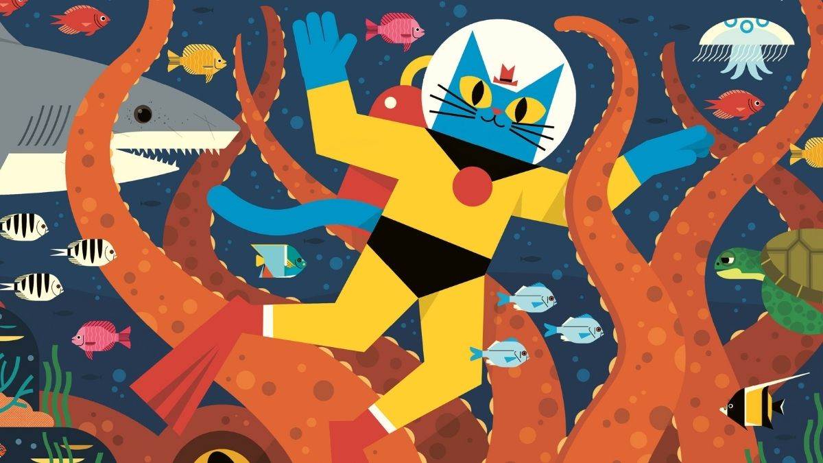 🥁Welcome to #NationalNonFictionNovember everyone! LET'S MAKE SOME NOISE FOR NON-FICTION! #NNFN2023 #WonderfulWater @FCBGNews Illustration: @bennewmanillo from Professor Astro Cat’s Deep-Sea Voyage by @DominicWalliman @FlyingEyeBooks 2020