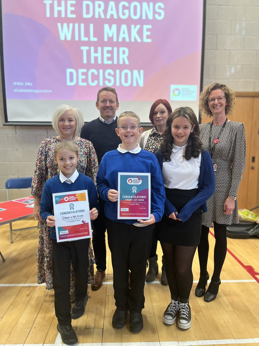 DYW_ForthValley's tweet photo. What an amazing day it has been🙌🏻

We are so proud of our young people and their entrepreneurial ideas, so much so that it was really hard to pick a winner🏆 

Pupils agreed they were really nervous but once they presented they felt confident, proud &amp; happy!

#Falkirkdragonsden🐉 https://t.co/4mwCeRT29b