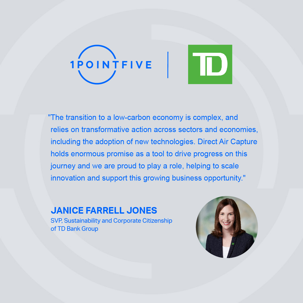Getting to net zero will be a joint effort. We're ready to make a difference alongside another industry leader, <a href="/TDBank_US/">TD Bank</a>, to advance their clients’ and their own decarbonization goals. Let's get to work!