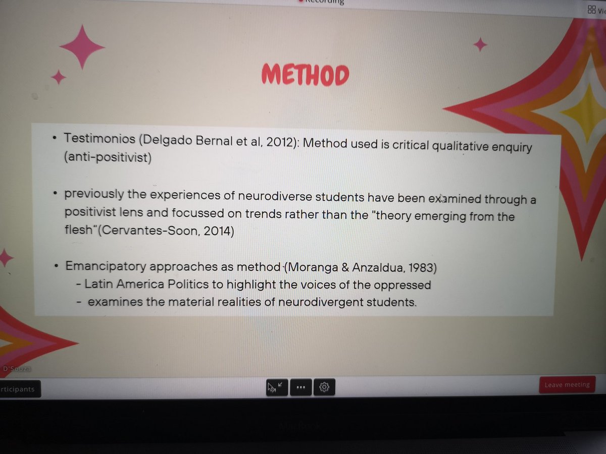 THIS! So refreshing to see a methodology used that centres and highlights the voices of the oppressed. Brilliant presentation @AbigailDSouza6, can't wait to read the publication! #RCSLTConf2023