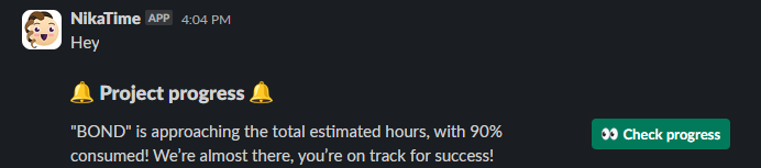 NikaTimeApp's tweet photo. Exciting Update! Introducing our new feature: Show Project Progress 📊

Admins now get Slack notifications at 50% and 90% project completion, with direct access to project specs in the Report Center. Streamline your workflow today! 🙌 https://t.co/dyRJ5sfA31