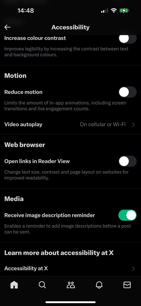 LordAtrexia's tweet image. Settings &amp;amp; Support - Settings &amp;amp; Privacy - Accessibility- Display &amp;amp; Languages- Accessibility- Receive image description reminder ✅

Turning on this setting gives you  a reminder to add a description when you add a photo. This is read to blind folks via our screen readers 🙏🩵