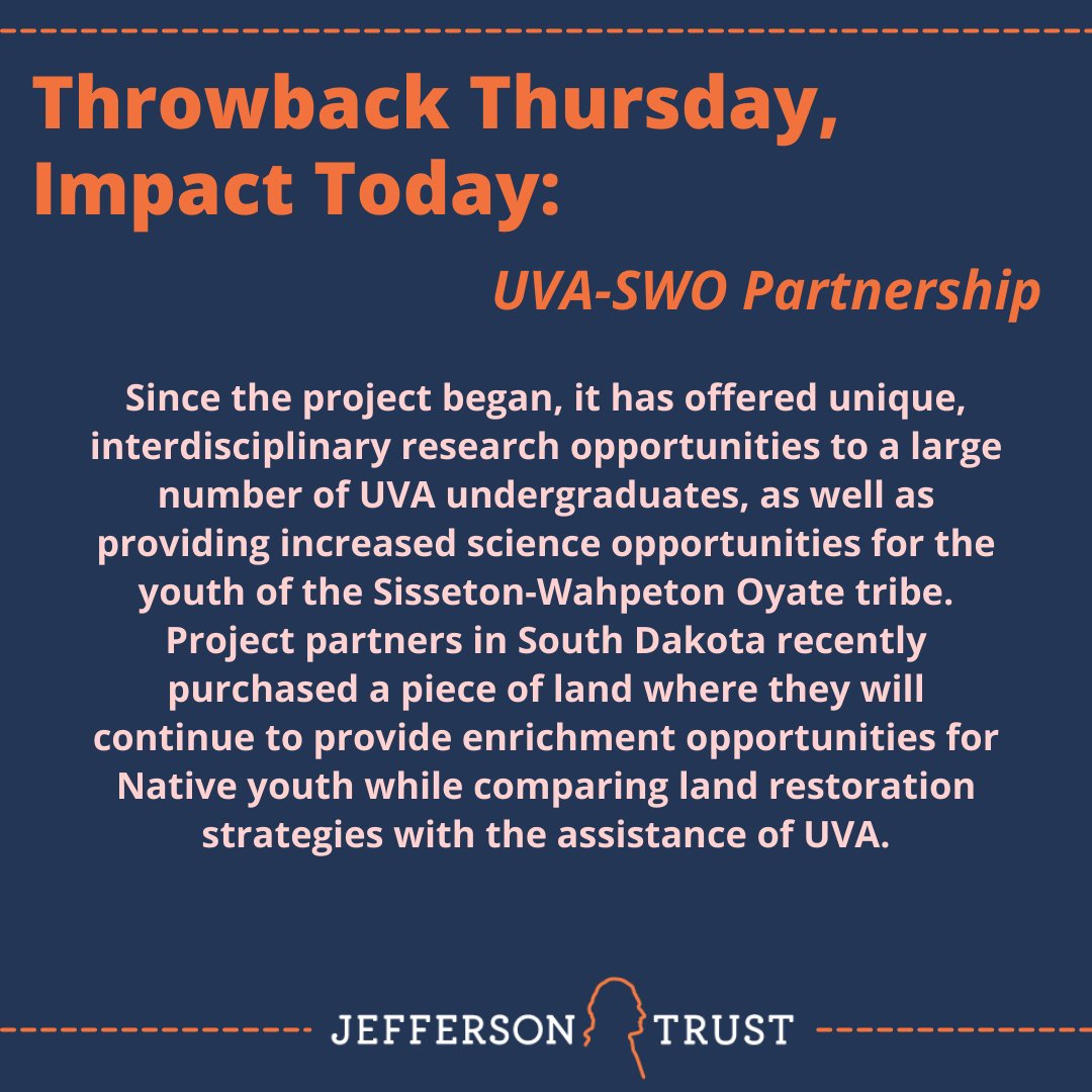 jefferson_trust's tweet photo. Throwback Thursday, Impact Today 🔶🔷
#grantproject #annualgrant #grantfunding #impactUVA #jeffersontrust #UVA #grants #grantseekers #throwbackthursday #tbt https://t.co/Dahdpp8BBP