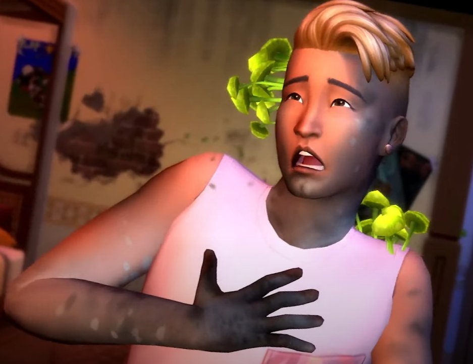 Risshellala's tweet photo. zombies were the last thing i was expecting!!! 🧟 #TheSims4ForRent https://t.co/bsyfqYINhs