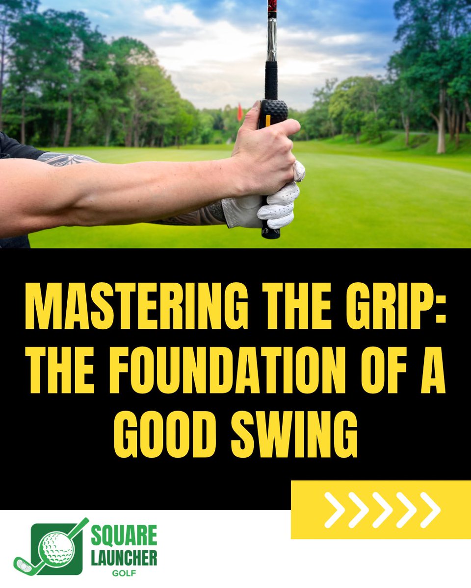 SquareLauncher's tweet photo. A good grip is the foundation of an effective golf swing 🏌🏼‍♂️
⛳️At SLG, we always emphasize that your hands are the only part of you touching the club, so it's crucial to get this right. 
⛳️A neutral grip allows better control making it easier to square the club head at impact. https://t.co/vyOXfXT2iQ