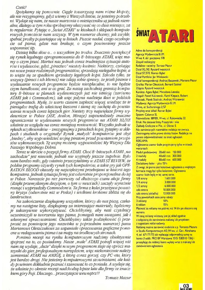 Miesiu01's tweet image. #Atari #Atari8bit #AtariXE #AtariXL
#Atari800XL #Atari65XE #Atari1200XL #Atari130XE
#Retro #RETROGAMING #DEMO #Demoscene #POKEY #music